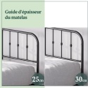 Zinus® Metal Platform Bed – Elegancka Metalowa Rama Łóżka z Zagłówkiem 90 x 190 cm – Stalowy Stelaż Platformowy
