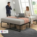 Zinus® Minimalist Platform Bed – Metalowa Rama Łóżka / Platforma pod Materac 140 x 190 cm