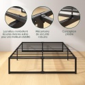 Zinus® Minimalist Platform Bed – Metalowa Rama Łóżka / Platforma pod Materac 140 x 190 cm