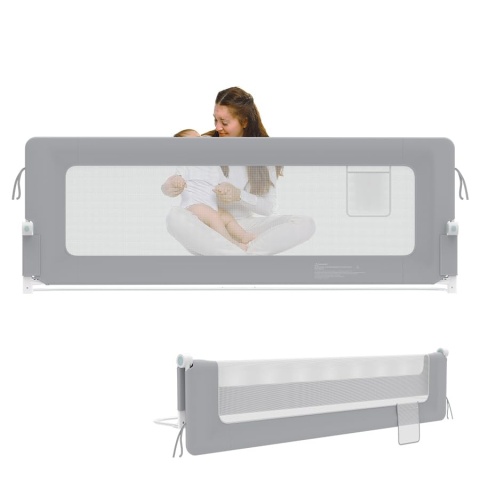 Aufun® – Składana Barierka Ochronna / Osłona do Łóżka Dziecięcego (Długość 200 cm)