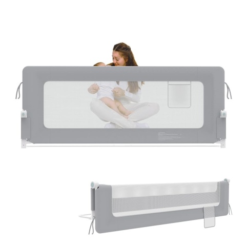 Aufun® – Składana Barierka Ochronna / Osłona do Łóżka Dziecięcego (Długość 200 cm)