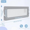 Aufun® – Składana Barierka Ochronna / Osłona do Łóżka Dziecięcego (Długość 200 cm)