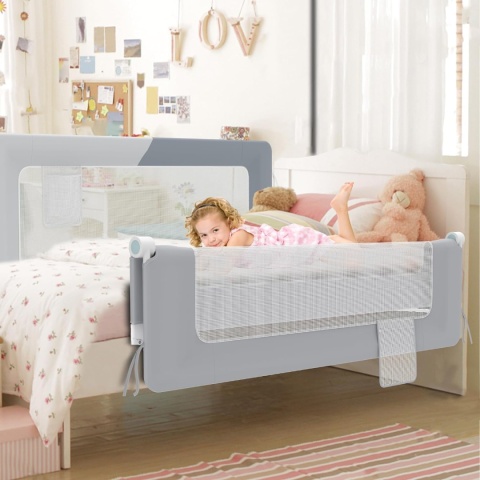 Aufun® – Składana Barierka Ochronna / Osłona do Łóżka Dziecięcego (Długość 200 cm)