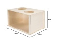 Trixie® – Drewniana Piaskownica / Skrzynia do Kopania dla Królika (59,5 x 40 x 40 cm) – Akrylowa Szybka Obserwacyjna