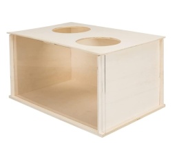 Trixie® – Drewniana Piaskownica / Skrzynia do Kopania dla Królika (59,5 x 40 x 40 cm) – Akrylowa Szybka Obserwacyjna