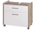 Schildmeyer® – Szafka Pod Umywalkę / Szafka Łazienkowa (67 x 35 x 60,5 cm) – Uchwyty ze Stali Nierdzewnej & Wycięcie na Syfon