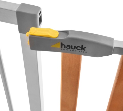 Hauck® Wood Lock 2 – Samoregulująca Barierka BRAMKA Ochronna na Drzwi i Schody (Szerokość 84–89 cm) z Przedłużeniem 9 cm