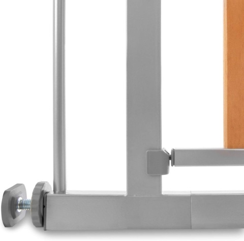 Hauck® Wood Lock 2 – Samoregulująca Barierka BRAMKA Ochronna na Drzwi i Schody (Szerokość 84–89 cm) z Przedłużeniem 9 cm