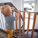 Hauck® Wood Lock 2 – Samoregulująca Barierka BRAMKA Ochronna na Drzwi i Schody (Szerokość 84–89 cm) z Przedłużeniem 9 cm