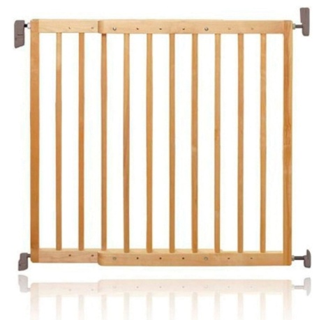 Munchkin® / Lindam® – Rozciągana Drewniana Bramka BRAMKA Ochronna na Schody i Drzwi (63,5 – 106 cm) – Bez Dolnego Progu