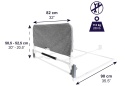 KMINA® – Składana Barierka Ochronna & Pomoc przy Wstawaniu z Łóżka dla Seniorów i Osoób Dorosłych (90 x 52,5 cm)