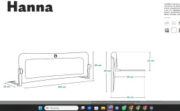 Lionelo® Hanna – Składana Barierka Ochronna do Łóżka Dziecięcego (150 x 66 cm) – System StandSafe