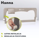 Lionelo® Hanna – Składana Barierka Ochronna do Łóżka Dziecięcego (150 x 66 cm) – System StandSafe