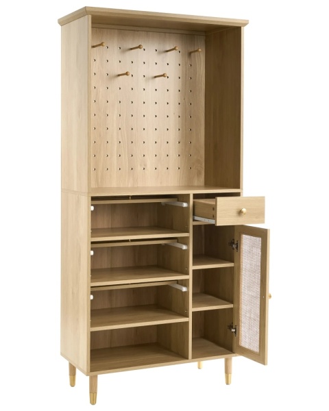 Beliani® Forster – Wielofunkcyjna Garderoba do Przedpokoju z Szafką na Buty i Wieszakiem (77 x 37 x 170 cm)