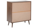 Beliani Tullamore Elegancka Komoda / Barek na Wino ze Stojakiem na 8 Butelek (84 x 39 x 91 cm) – Zamykane Półki, Otwarta Wnęka