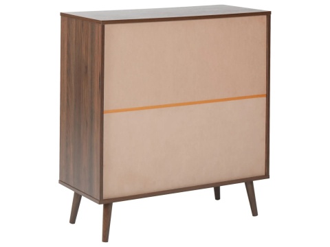 Beliani Tullamore Elegancka Komoda / Barek na Wino ze Stojakiem na 8 Butelek (84 x 39 x 91 cm) – Zamykane Półki, Otwarta Wnęka