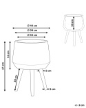 Beliani® Malaki – Wysoka Donica Ogrodowa / Domowa na Nóżkach z Drewna Bukowego (Średnica 44 cm / Wysokość 61 cm)
