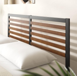 Zinus® Kai – Dwuosobowa Rama Łóżka z Metalowymi Listwami i Zagłówkiem (160 x 200 cm)