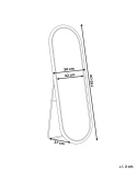 Beliani® Montot – Owalne Rattanowe Lustro Stojące (50 x 150 cm) – Naturalna Ręcznie Pleciona Rama z RATTANU