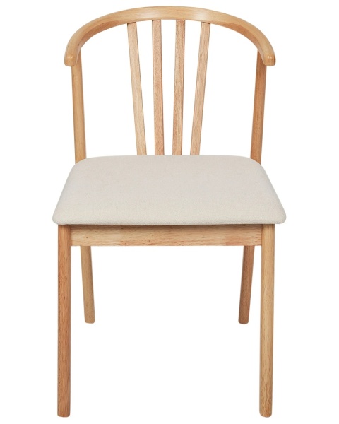 [zestaw 2 szt] Beliani® Craig – Klasyczne Krzesło do Jadalni i Kuchni (80 x 50 cm) – Drewno Kauczukowe w Kolorze Dębu