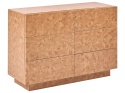 Beliani® Woodend – Szeroka Komoda z 6 Szufladami (110 x 40 x 75 cm) – Wykończenie Burl Effect