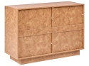 Beliani® Woodend – Szeroka Komoda z 6 Szufladami (110 x 40 x 75 cm) – Wykończenie Burl Effect