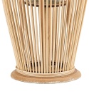 Beliani® Tahiti – Wysoka Bambusowa Latarnia / Lampion ze Szklanym Wkładem (32 x 32 x 84 cm) – Ręcznie Pleciony Bambus