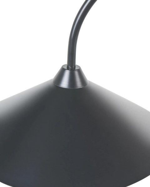 Beliani® Savegre – Minimalistyczna Czarna Lampa Podłogowa (Wysokość 150 cm) – Malowane Żelazo, Stożkowy Klosz