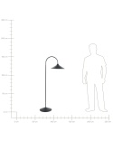 Beliani® Savegre – Minimalistyczna Czarna Lampa Podłogowa (Wysokość 150 cm) – Malowane Żelazo, Stożkowy Klosz