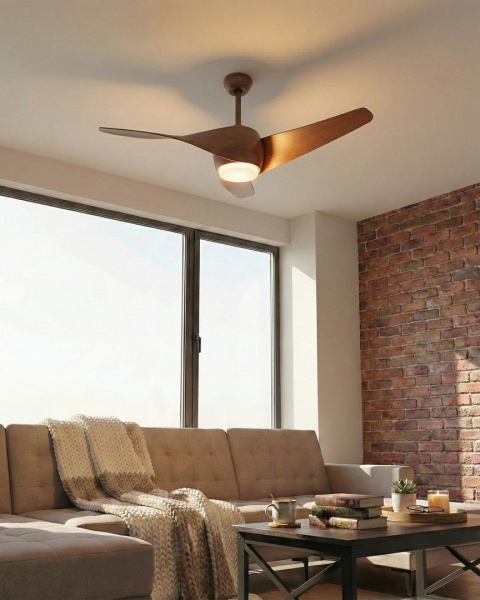Beliani® Paria – Elegancki Wentylator Sufitowy z Oświetleniem LED i Pilotem (118 x 50 cm)
