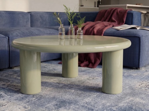 Beliani® Itasca – Okrągły Stolik Kawowy do Salonu (80 x 80 x 35 cm) – Minimalistyczny Style Skandynawski, Trwała Płyta MDF