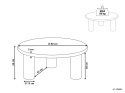 Beliani® Itasca – Okrągły Stolik Kawowy do Salonu (80 x 80 x 35 cm) – Minimalistyczny Style Skandynawski, Trwała Płyta MDF