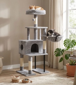 Cat Tower Loft Steel XL – Wzmocniony Drapak / Wieża dla Kota (50 x 40 x 125 cm) – Stalowa Konstrukcja Podstawy