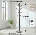 HAKU® – Elegancki Wieszak Stojący z Marmurową Podstawą (40 x 40 x 179 cm)