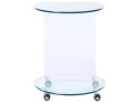 Beliani® Minto – Szklany Stolik Pomocniczy na Kółkach (45 x 35 x 56 cm)