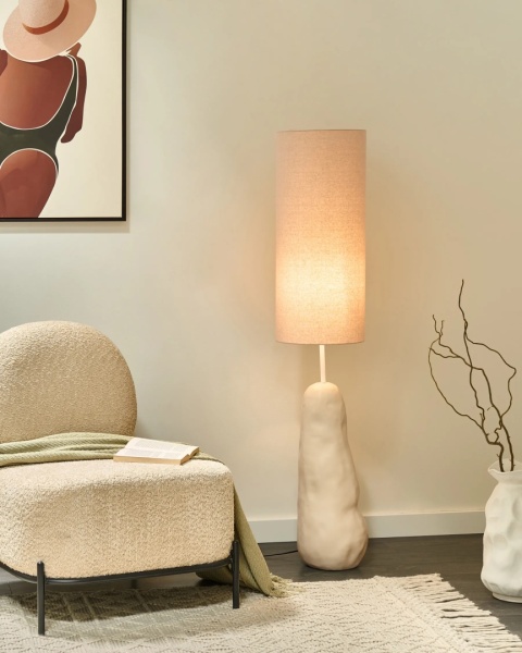 Beliani® Selb – Ceramiczna Lampa Podłogowa (28 x 28 x 136 cm)