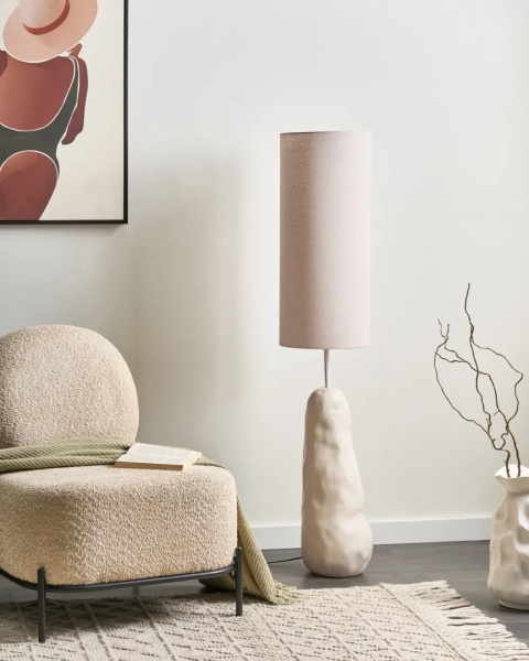 Beliani® Selb – Ceramiczna Lampa Podłogowa (28 x 28 x 136 cm)