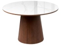 Beliani® Wylie – Okrągły Stół do Jadalni (120 x 120 x 76 cm) – Blat Ceramiczny (Biały Marmur)