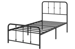 Zinus® Florence – Metalowa Rama Łóżka w Stylu Vintage (90 x 200 cm) – Wysokość 35 cm Pod Łóżkie