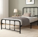 Zinus® Florence – Metalowa Rama Łóżka w Stylu Vintage (90 x 200 cm) – Wysokość 35 cm Pod Łóżkie