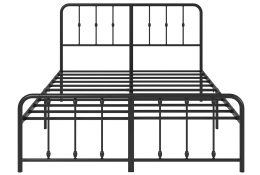 Zinus® Florence – Metalowa Rama Łóżka w Stylu Vintage (140 x 200 cm) – Wysokość 35 cm Pod Łóżkiem