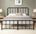 Zinus® Florence – Metalowa Rama Łóżka w Stylu Vintage (140 x 200 cm) – Wysokość 35 cm Pod Łóżkiem