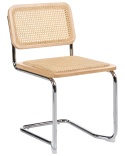 Beliani® Cordova – Zestaw 2 Krzeseł Wspornikowych (47 x 62 x 80 cm) – Plecionka Wiedeńska, Naturalny Rattan i Drewno Bukowe