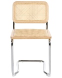 Beliani® Cordova – Zestaw 2 Krzeseł Wspornikowych (47 x 62 x 80 cm) – Plecionka Wiedeńska, Naturalny Rattan i Drewno Bukowe