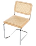 Beliani® Cordova – Zestaw 2 Krzeseł Wspornikowych (47 x 62 x 80 cm) – Plecionka Wiedeńska, Naturalny Rattan i Drewno Bukowe