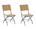 Beliani® Lascari – Zestaw Mebli Ogrodowych Bistro (Stolik Okrągły 45 cm + 2 Składane Krzesła)