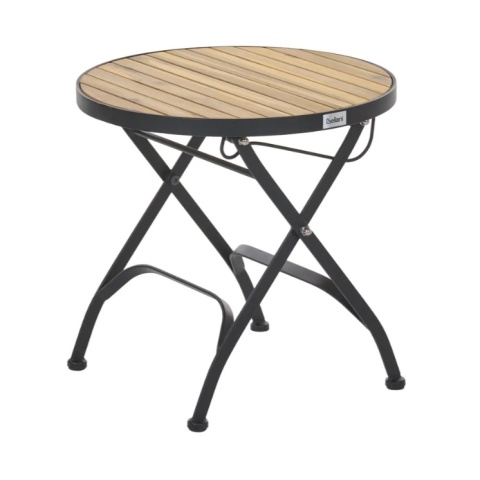 Beliani® Lascari – Zestaw Mebli Ogrodowych Bistro (Stolik Okrągły 45 cm + 2 Składane Krzesła)