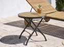 Beliani® Lascari – Zestaw Mebli Ogrodowych Bistro (Stolik Okrągły 45 cm + 2 Składane Krzesła)