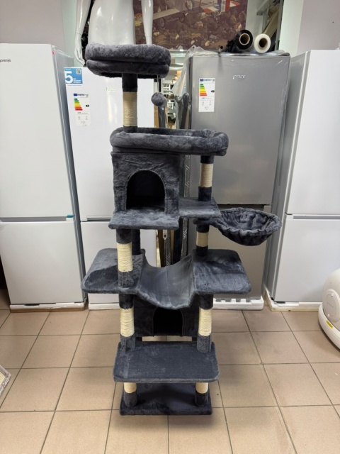 Smoky Haven® – Wielopoziomowy Drapak dla Kota 178 cm – 8 Słupków Sizalowych, 2 Jaskinie, 2 Platformy Widokowe