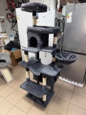 Smoky Haven® – Wielopoziomowy Drapak dla Kota 178 cm – 8 Słupków Sizalowych, 2 Jaskinie, 2 Platformy Widokowe